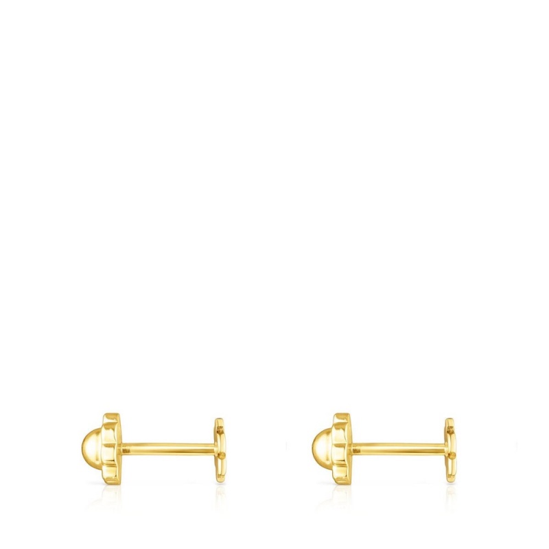 Pendientes TOUS Basics flower motif Mujer Dorados | 0739JRSKE