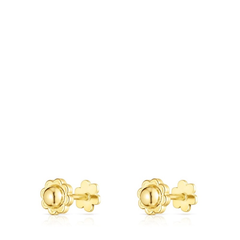 Pendientes TOUS Basics flower motif Mujer Dorados | 0739JRSKE