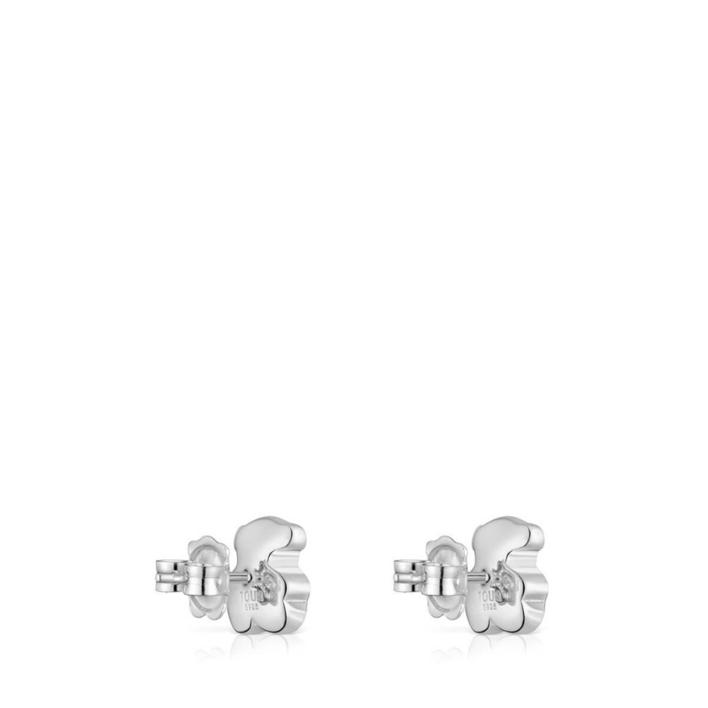 Pendientes TOUS Bold Motif bear Mujer Plateados | 7928KXFGU