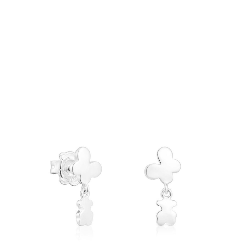 Pendientes TOUS Bold Motif with a butterfly bear Mujer Plateados | 3094TRMEW