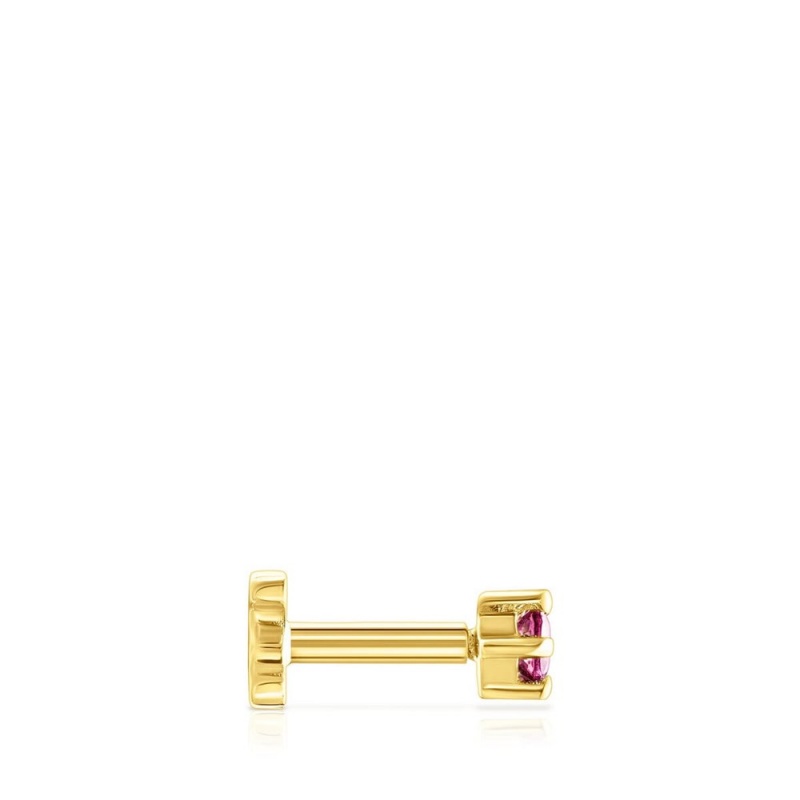 Pendientes TOUS Cool Joy Ear Pendientes with rhodolite Mujer Dorados | 5214PTFBE