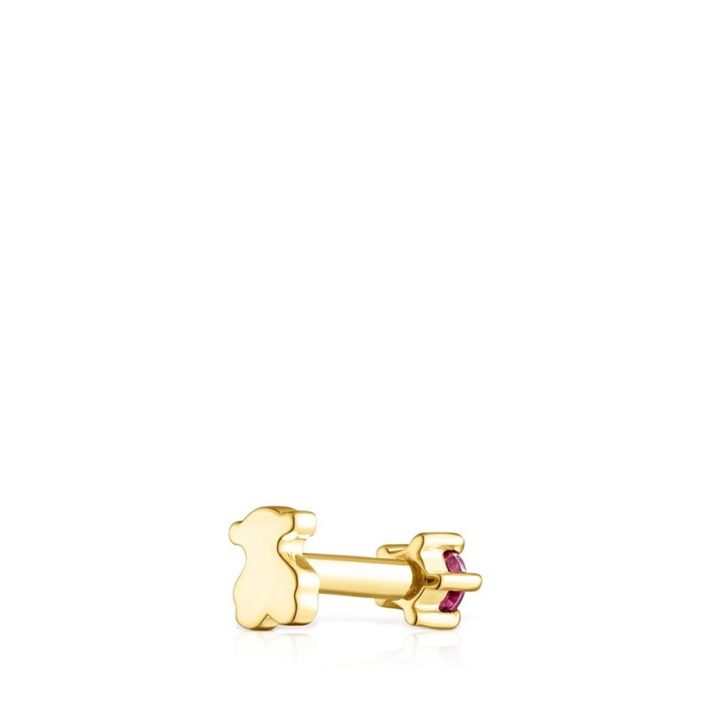 Pendientes TOUS Cool Joy Ear Pendientes with rhodolite Mujer Dorados | 5214PTFBE