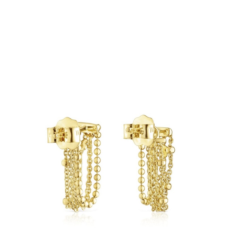 Pendientes TOUS Cool Joy with four chains Mujer Dorados | 9765GIQRP