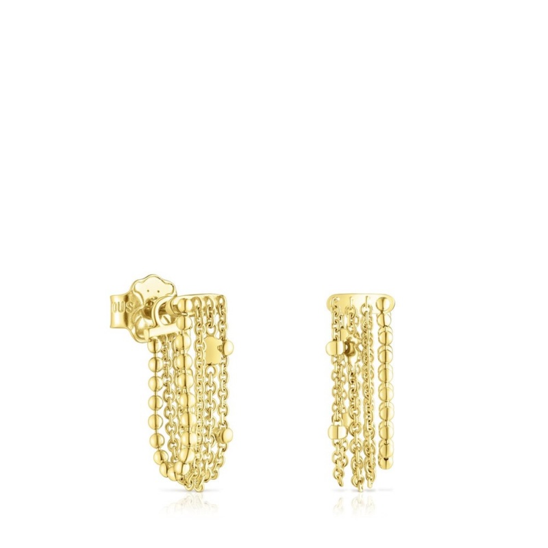 Pendientes TOUS Cool Joy with four chains Mujer Dorados | 9765GIQRP