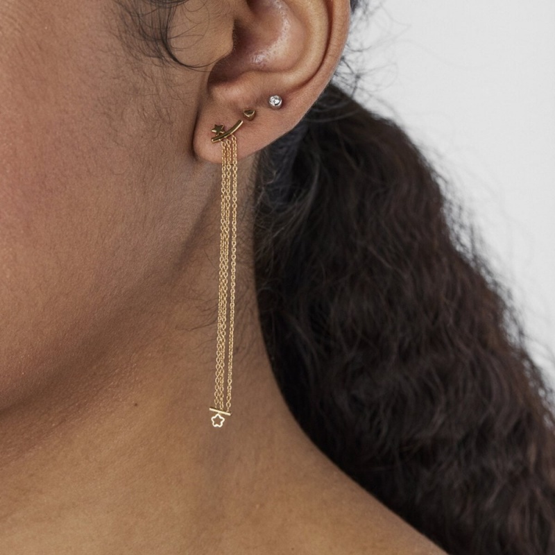 Pendientes TOUS Cool Joy with three chains Mujer Dorados | 2083HIYRU