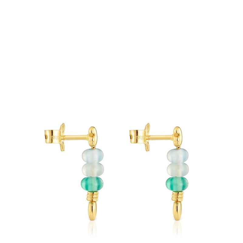 Pendientes TOUS Corta chalcedony motifs Balloon Mujer Dorados | 4796GPHCX