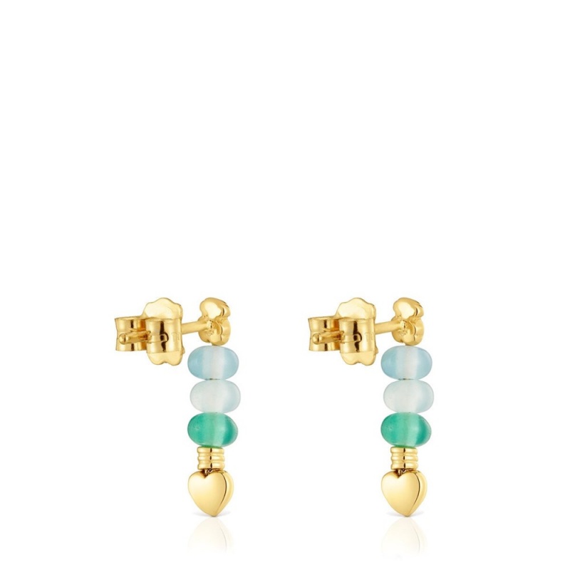 Pendientes TOUS Corta chalcedony motifs Balloon Mujer Dorados | 4796GPHCX