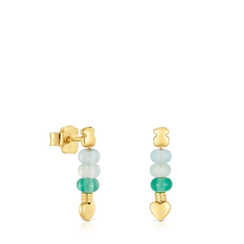 Pendientes TOUS Corta chalcedony motifs Balloon Mujer Dorados | 4796GPHCX