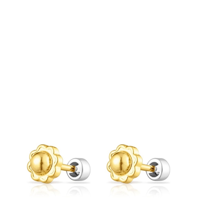 Pendientes TOUS Diamonds Mujer Amarillos Blancos Dorados | 0985VEIDX