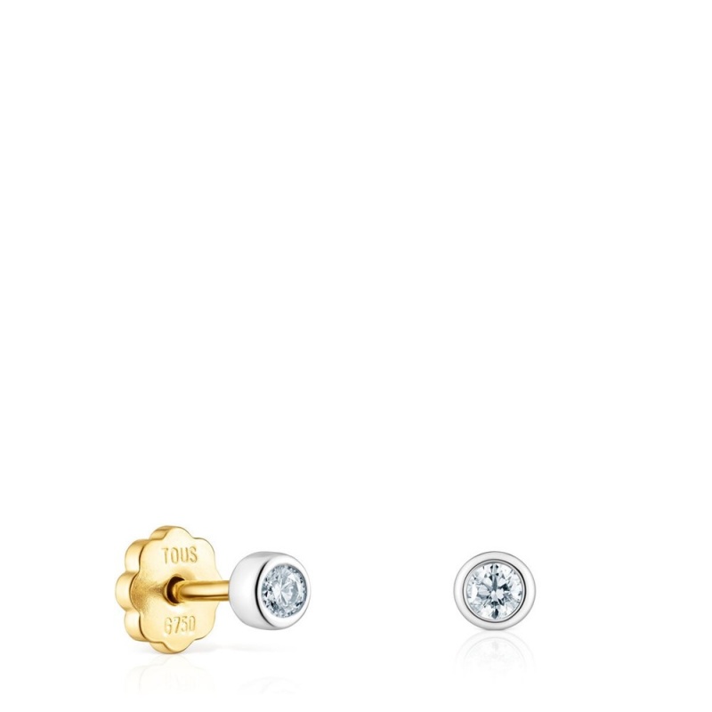 Pendientes TOUS Diamonds Mujer Amarillos Blancos Dorados | 0985VEIDX