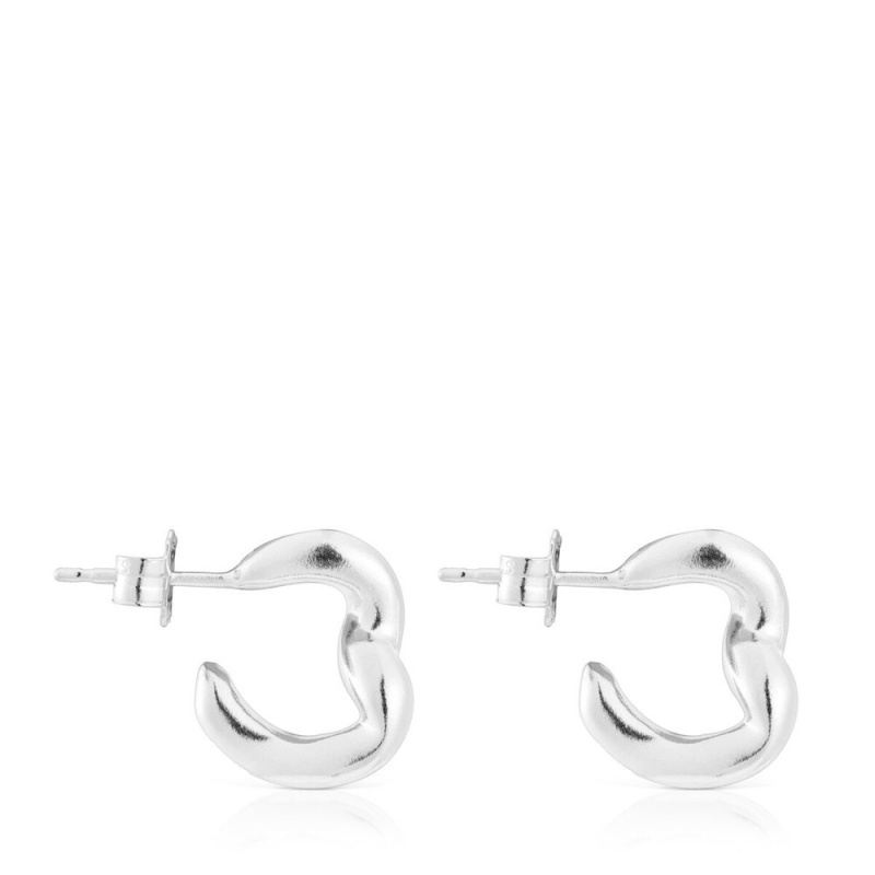 Pendientes TOUS Hoop New Hav Mujer Plateados | 5698LJTSC