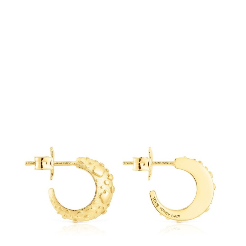 Pendientes TOUS Hoop with 18kt plating over Dybe Mujer Dorados Plateados | 4785ZOFCB