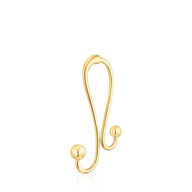 Pendientes TOUS Long vermeil Plump 1/2 Mujer Plateados | 6301HXNUR