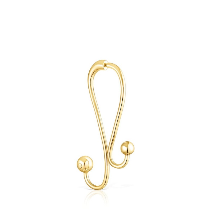 Pendientes TOUS Long vermeil Plump 1/2 Mujer Plateados | 6301HXNUR