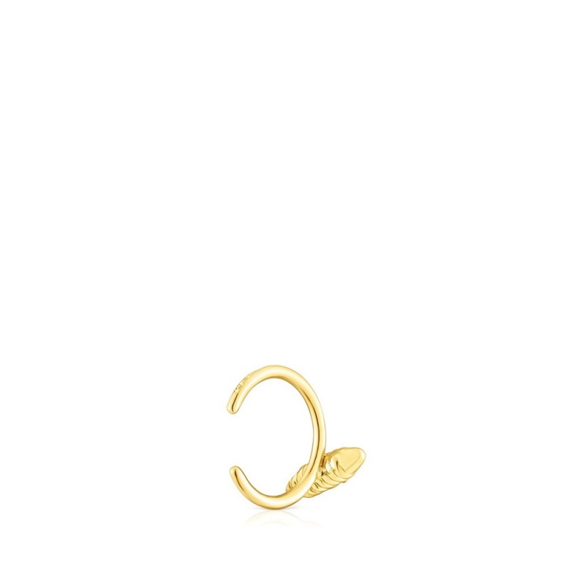 Pendientes TOUS Lure Earcuff Mujer Dorados | 1706TYFNU