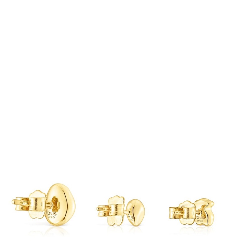 Pendientes TOUS Pack of three vermeil Joy Bits Pendientes Mujer Plateados | 7842KUJWG