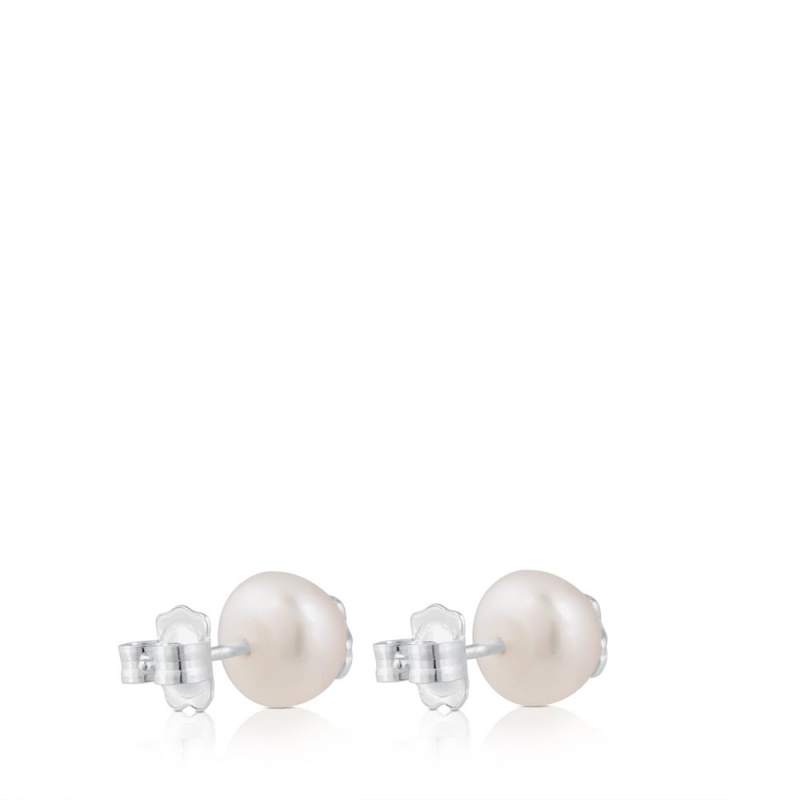 Pendientes TOUS Pearl with Pearl Mujer Plateados | 3542CRJYU