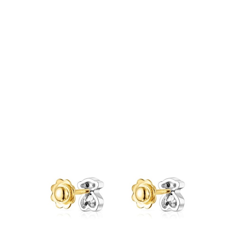 Pendientes TOUS Puppies with diamonds bear motif Mujer Dorados | 7204WGTVM