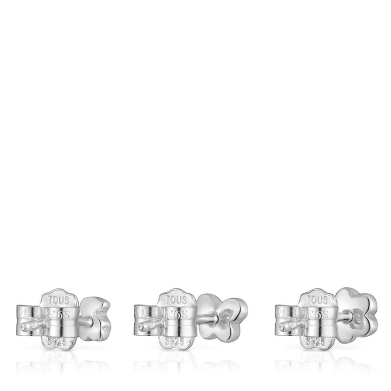 Pendientes TOUS Set of three Bold Motif motif Mujer Plateados | 3670JGSXQ