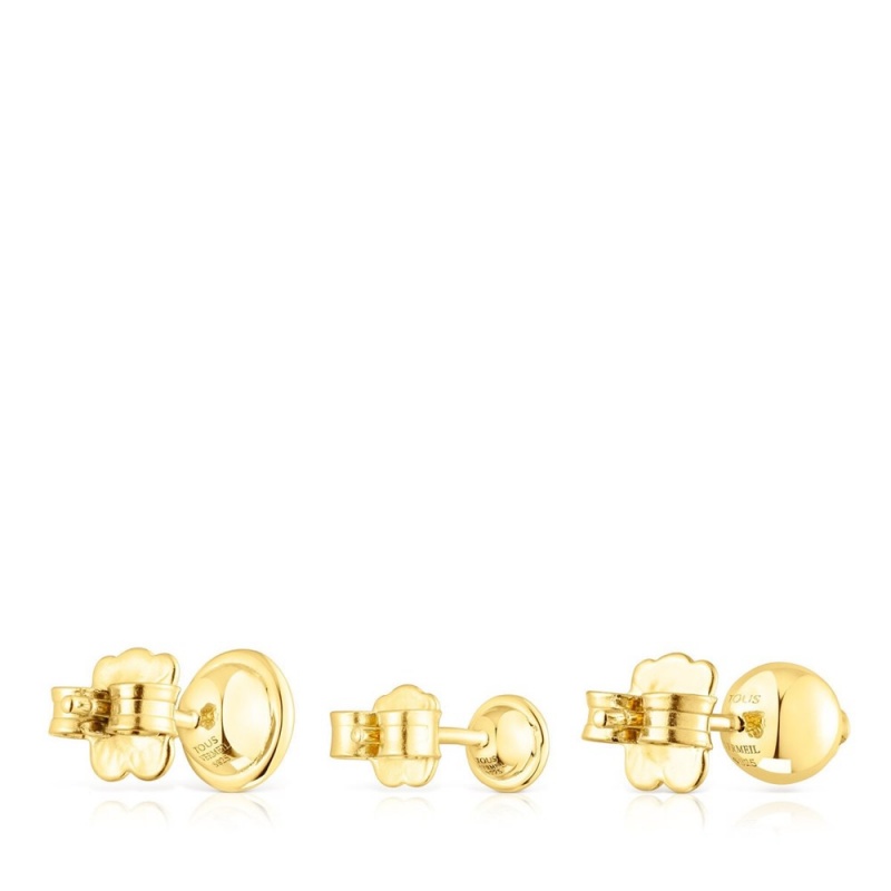 Pendientes TOUS Set of three vermeil Plump with gemstones Mujer Plateados | 7053YWTGP