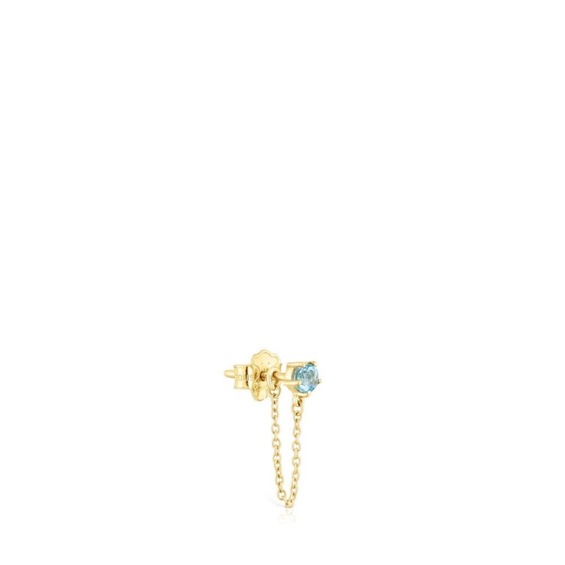 Pendientes TOUS Single earchain topaz Cool Joy Mujer Dorados | 6721XTCPR