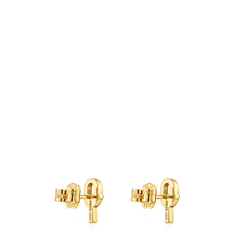 Pendientes TOUS Small MANIFESTO with 18 kt plating over Mujer Plateados | 8375YNRMV