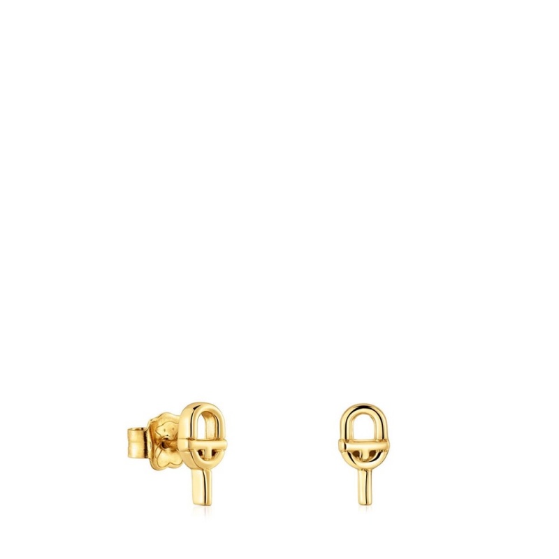 Pendientes TOUS Small MANIFESTO with 18 kt plating over Mujer Plateados | 8375YNRMV