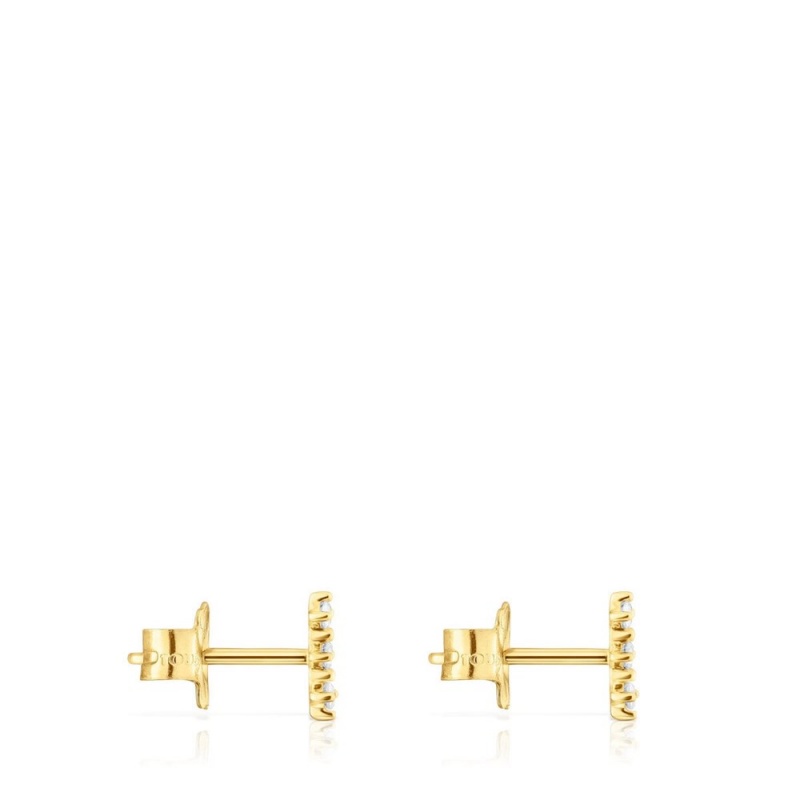 Pendientes TOUS Strip with diamonds Les Classiques Mujer Dorados | 1078WFLGK