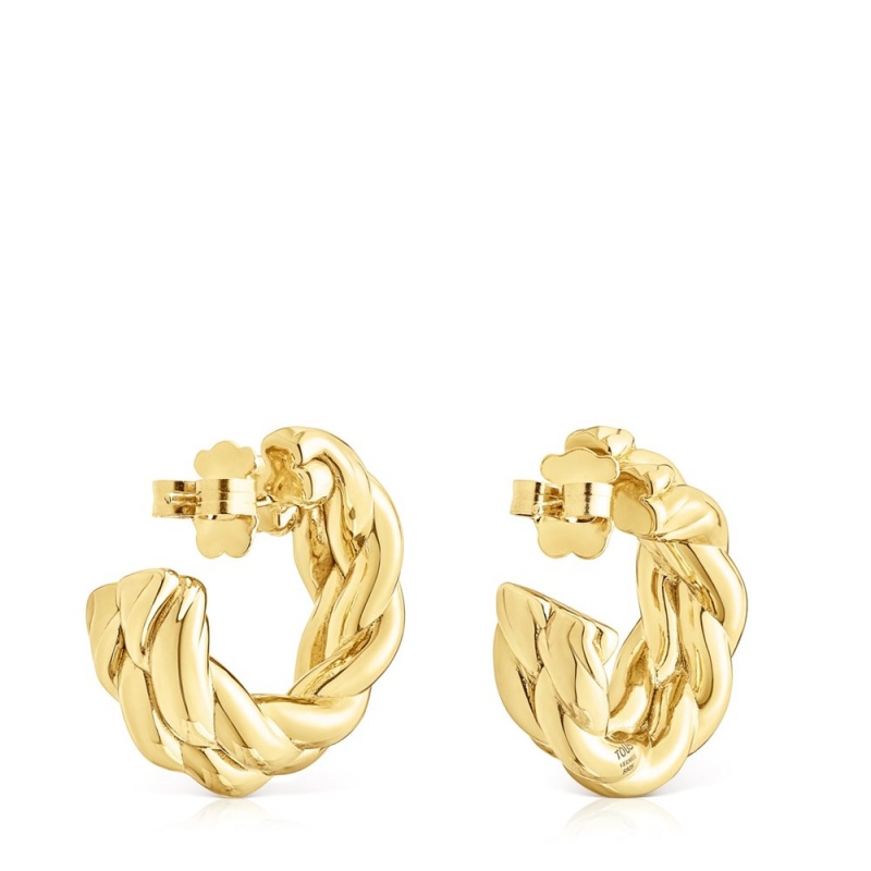 Pendientes TOUS Twisted Double Mujer Plateados | 2750UVNXL