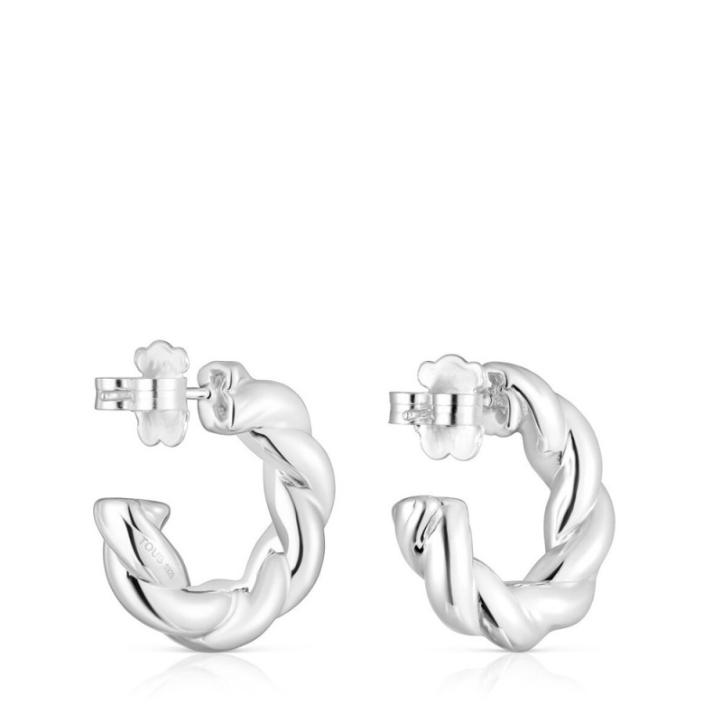 Pendientes TOUS Twisted Mujer Plateados | 1256AEBUF