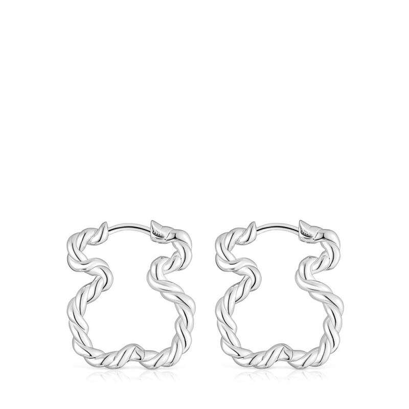 Pendientes TOUS Twisted with bear silhouette Mujer Dorados | 7280CUYSA