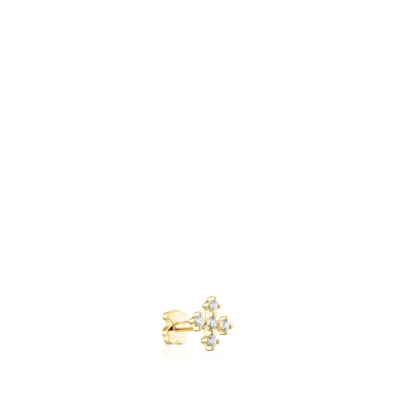 Pendientes TOUS cross Ear Pendientes with diamonds Les Classiques Mujer Dorados | 9041SOZLA