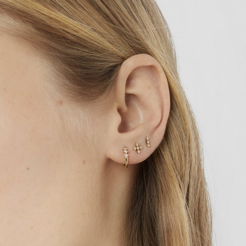 Pendientes TOUS cross Ear Pendientes with diamonds Les Classiques Mujer Dorados | 9041SOZLA