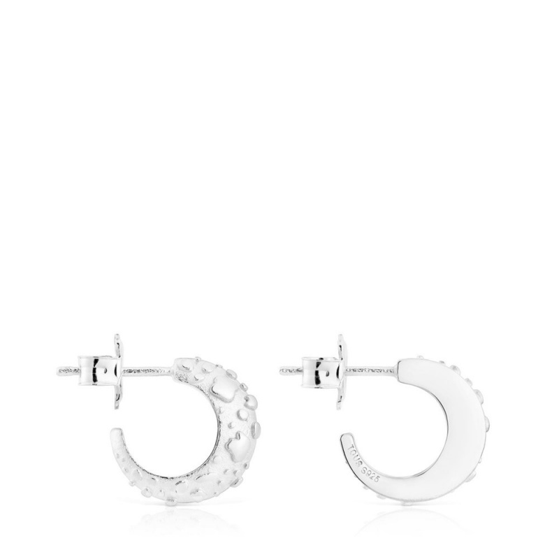 Pendientes TOUS hoop Dybe Mujer Plateados | 6278MLAEH