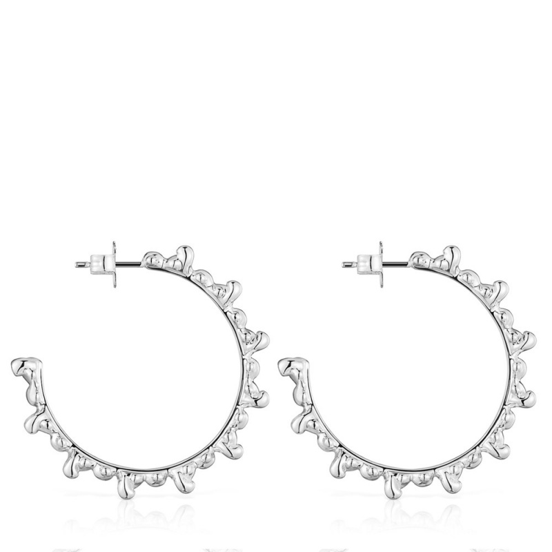 Pendientes TOUS hoop with bear motifs Bold Bear Mujer Plateados | 5824MWIEV