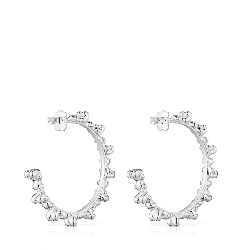 Pendientes TOUS hoop with bear motifs Bold Bear Mujer Plateados | 5824MWIEV