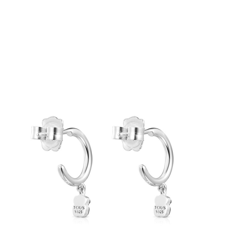 Pendientes TOUS in with Onyx 1,3cm. Mini Onix Mujer Plateados Negros | 3640KVYWG