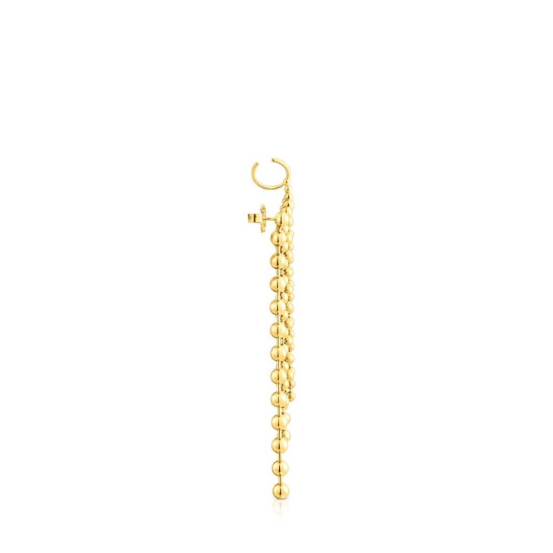 Pendientes TOUS vermeil Gloss Earcuff with five chains Mujer Plateados | 3512CYUMW