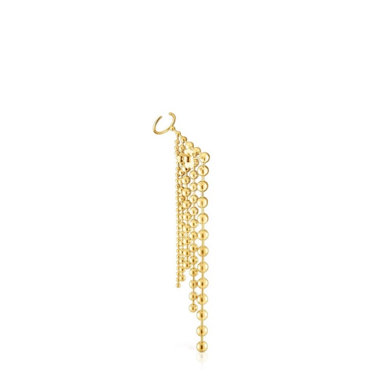 Pendientes TOUS vermeil Gloss Earcuff with five chains Mujer Plateados | 3512CYUMW