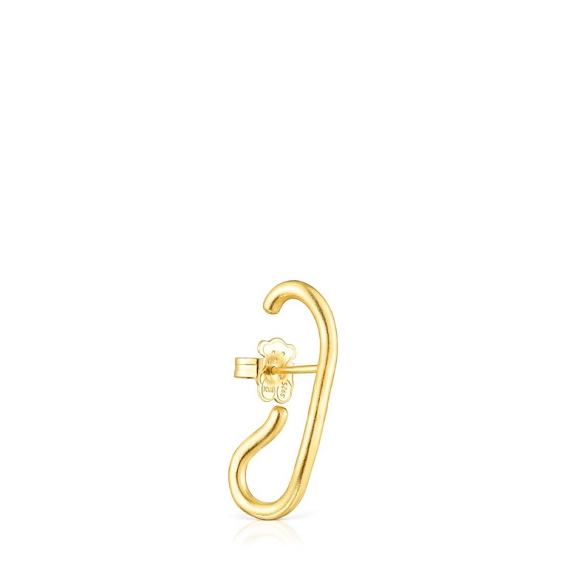 Pendientes TOUS vermeil Hav Earring Mujer Plateados | 5268DBTKI