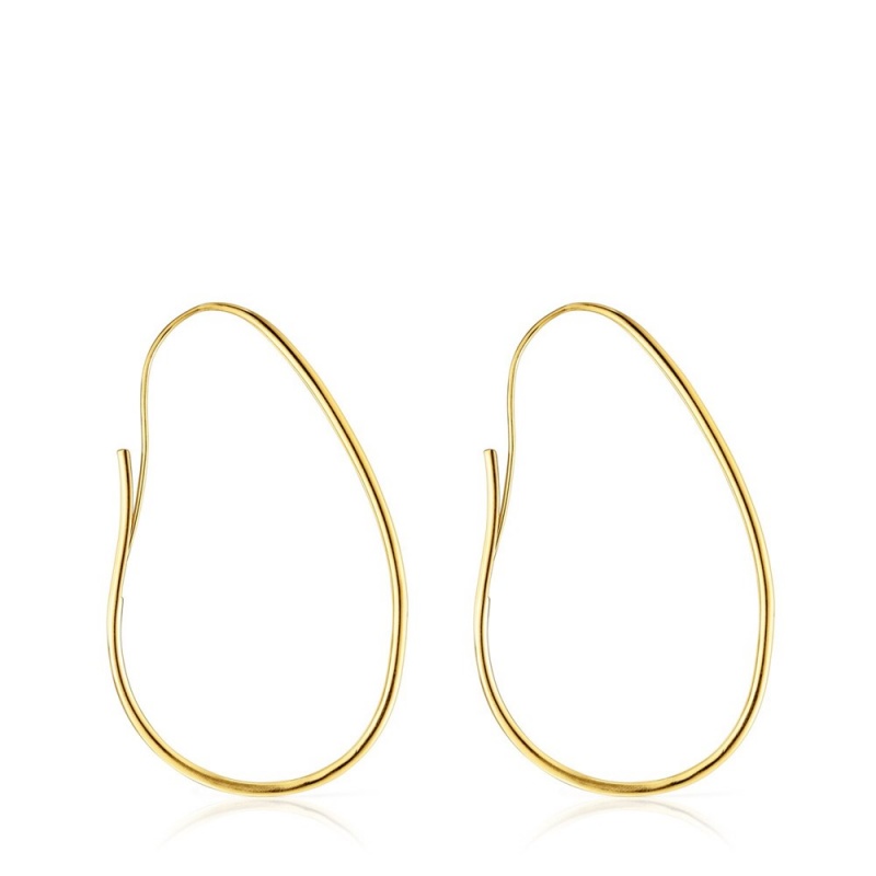 Pendientes TOUS vermeil Hav Hoop Mujer Plateados | 1439RZSNE