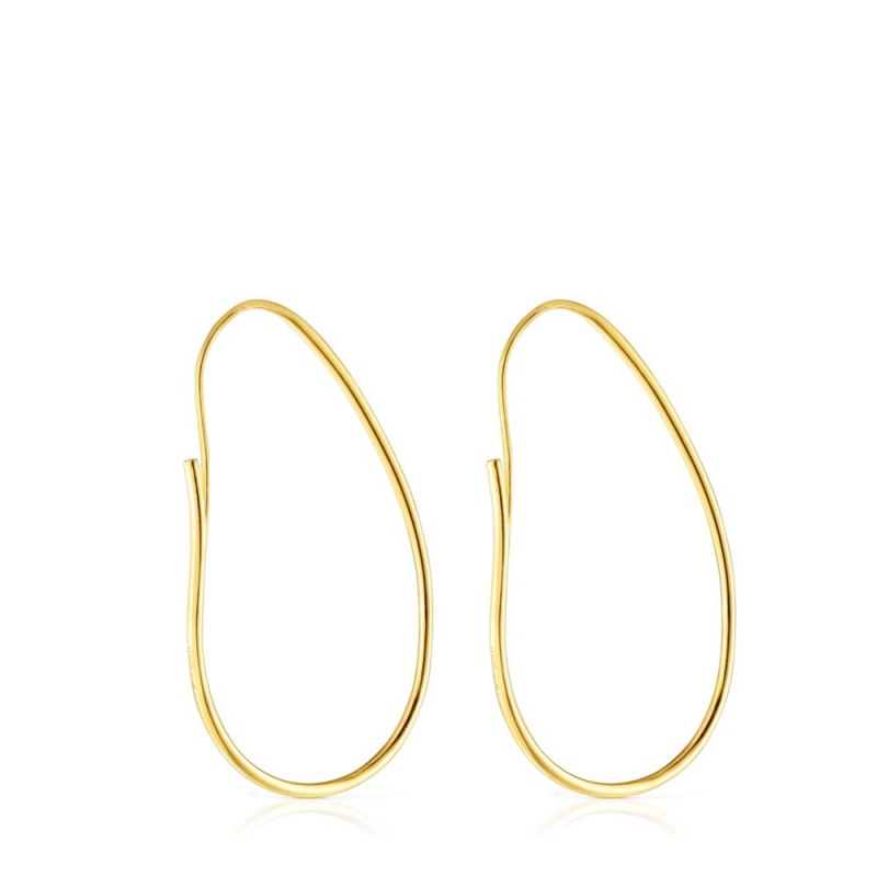 Pendientes TOUS vermeil Hav Hoop Mujer Plateados | 1439RZSNE