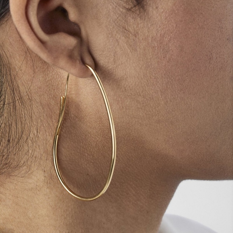 Pendientes TOUS vermeil Hav Hoop Mujer Plateados | 1439RZSNE