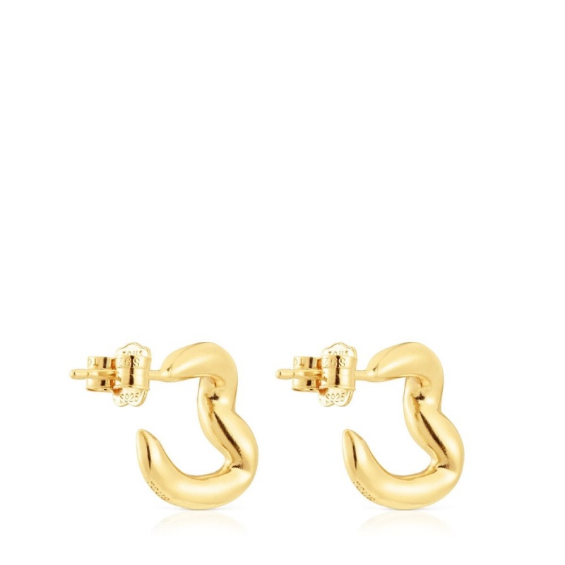 Pendientes TOUS vermeil Hoop New Hav Mujer Plateados | 3418QSUWB