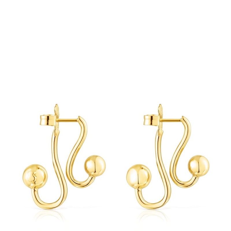 Pendientes TOUS vermeil Plump Mujer Plateados | 4683FUKGS