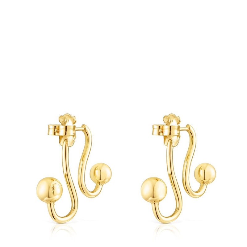 Pendientes TOUS vermeil Plump Mujer Plateados | 4683FUKGS