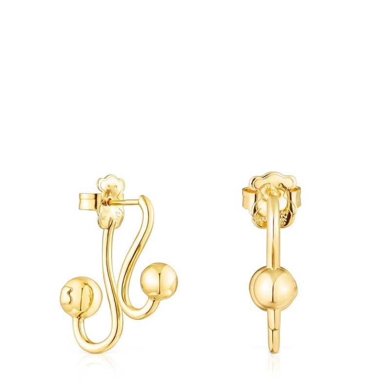 Pendientes TOUS vermeil Plump Mujer Plateados | 4683FUKGS