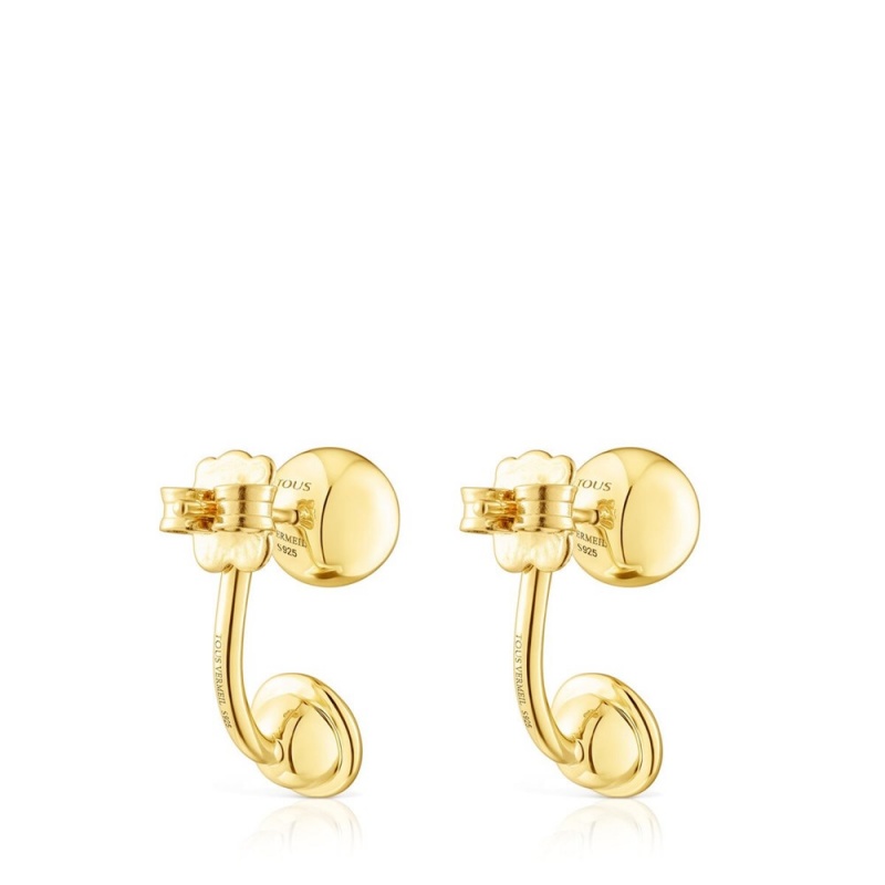 Pendientes TOUS vermeil Plump with gemstones Mujer Plateados | 5439NITPQ