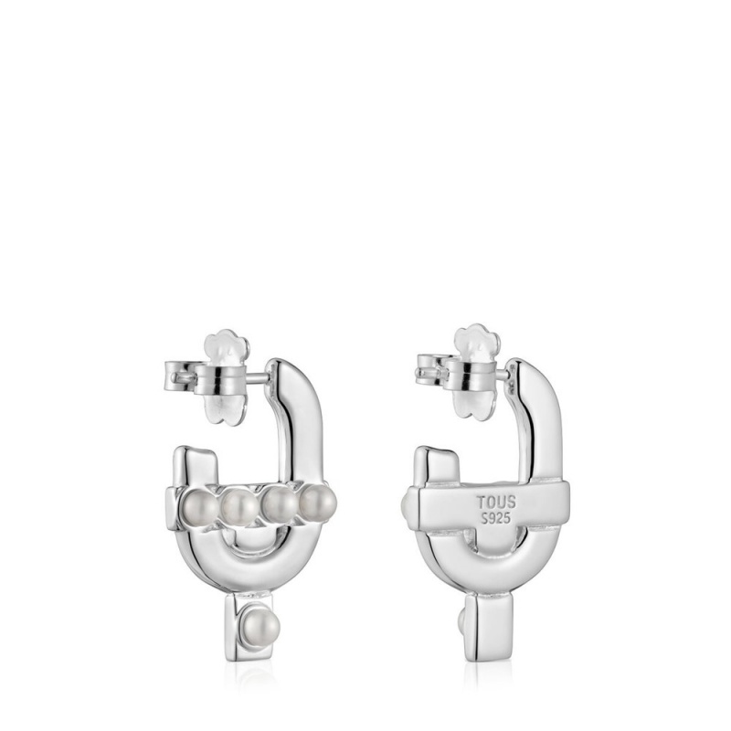 Pendientes TOUS with cultured pearls MANIFESTO Mujer Plateados | 7026LEJPR