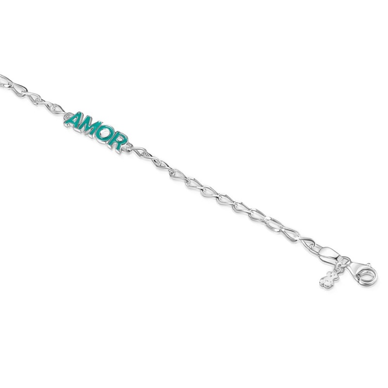 Pulseras TOUS Crossword Amor Mujer Azules | 5012EASBX